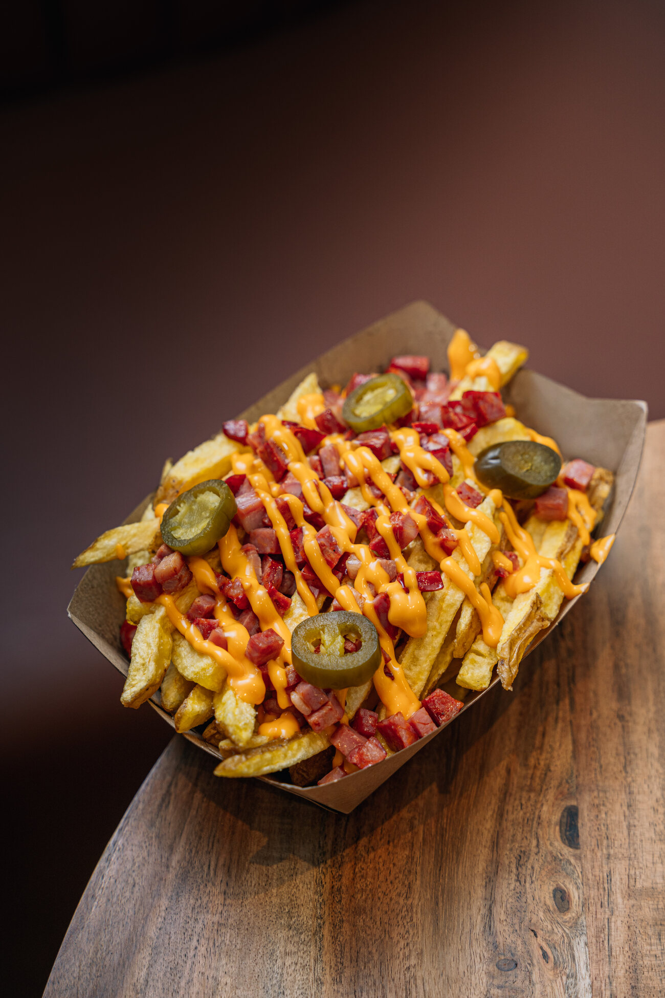 Batata com cheddar e bacon