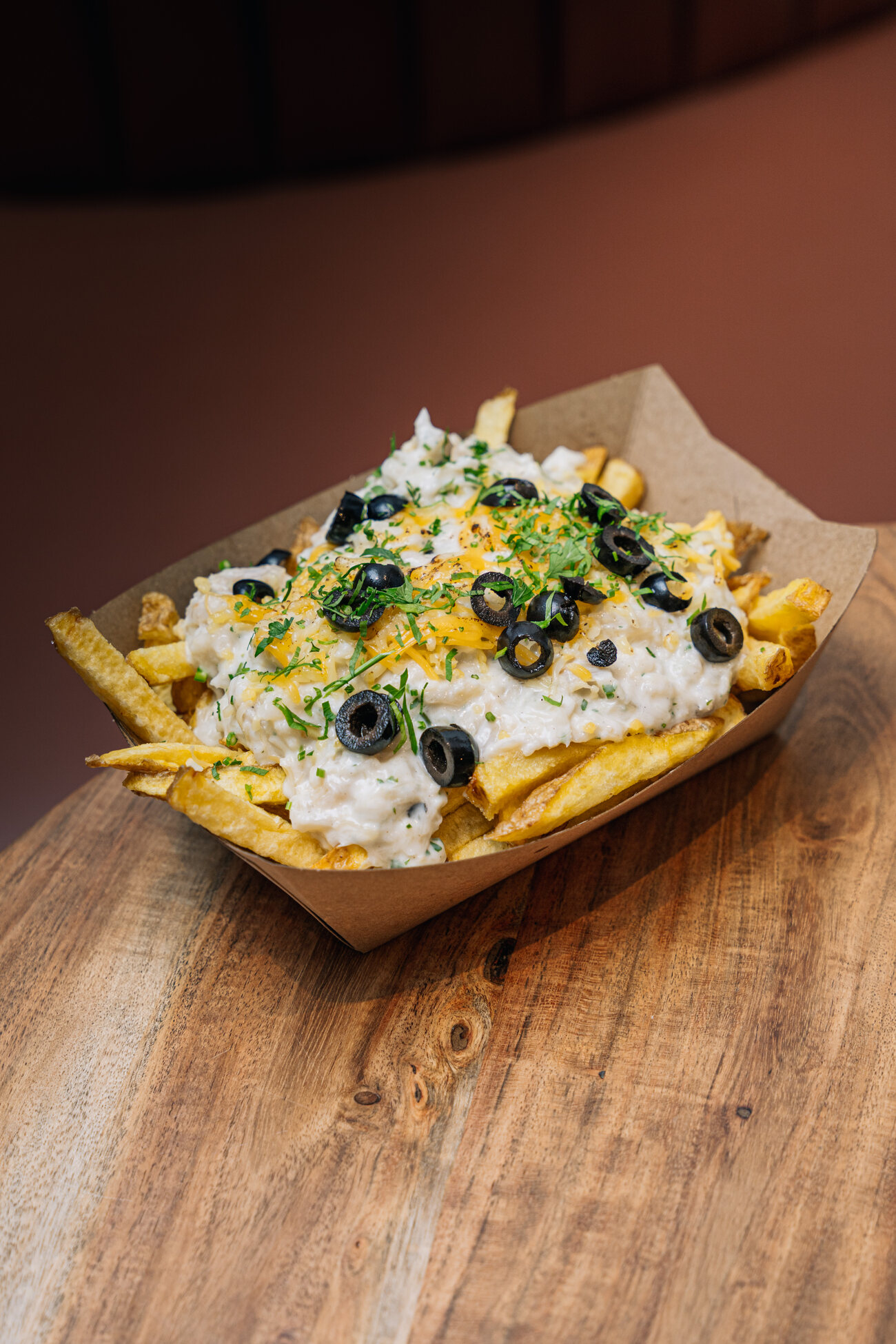 Batata com bacalhau cremoso